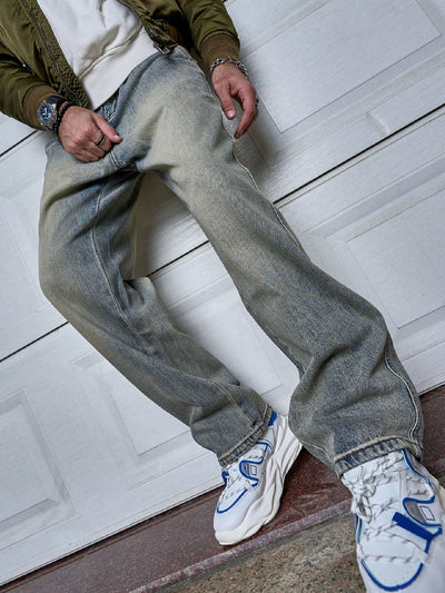 Fredrick | Relaxed-Fit Ret Herre Denim Jeans Mænd Bukser