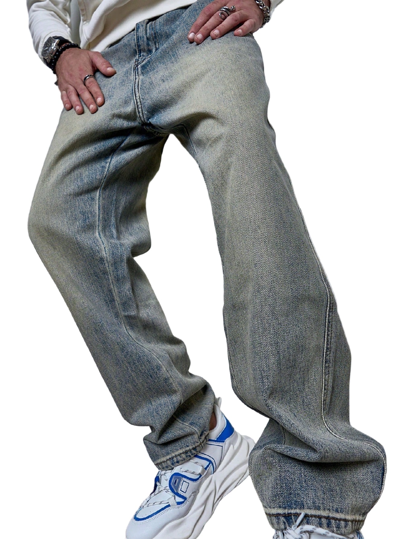 Fredrick | Relaxed-Fit Ret Herre Denim Jeans Mænd Bukser