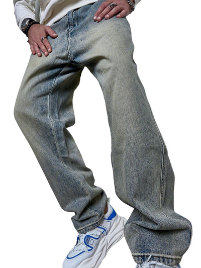 Fredrick | Relaxed-Fit Ret Herre Denim Jeans Mænd Bukser